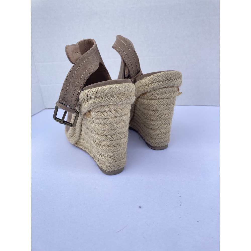 UNIVERSAL THREAD MALA OPEN TOE FAUX SUEDE WEDGE SANDAL, BEIGE Women Sz 6 1/2 - Picture 5 of 16